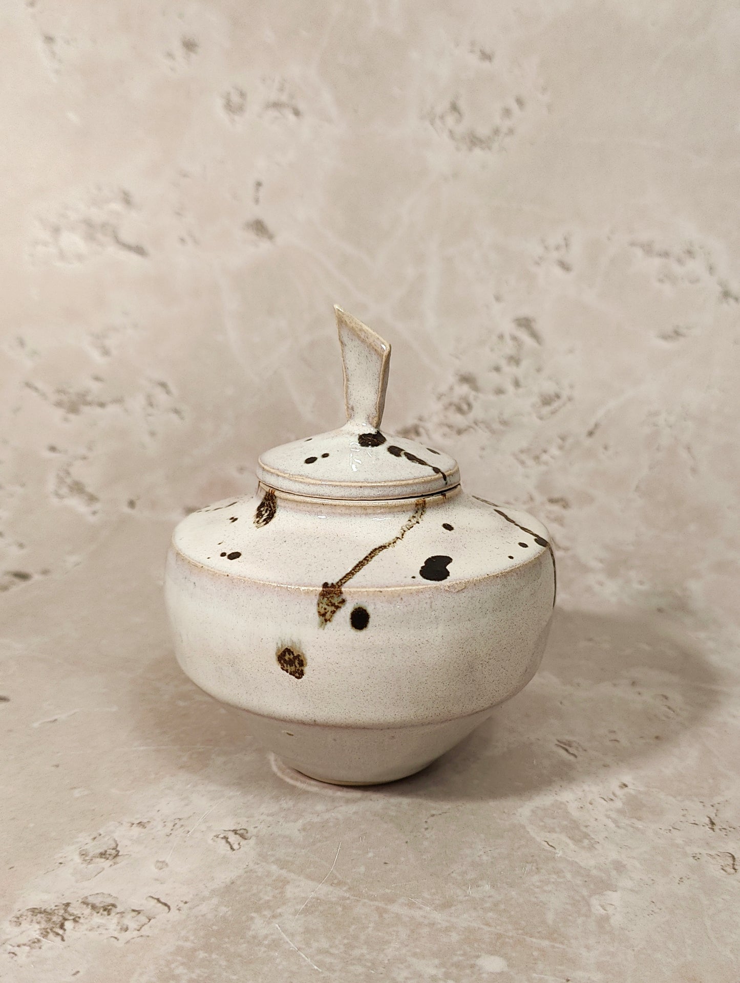 Lidded jar | splatter