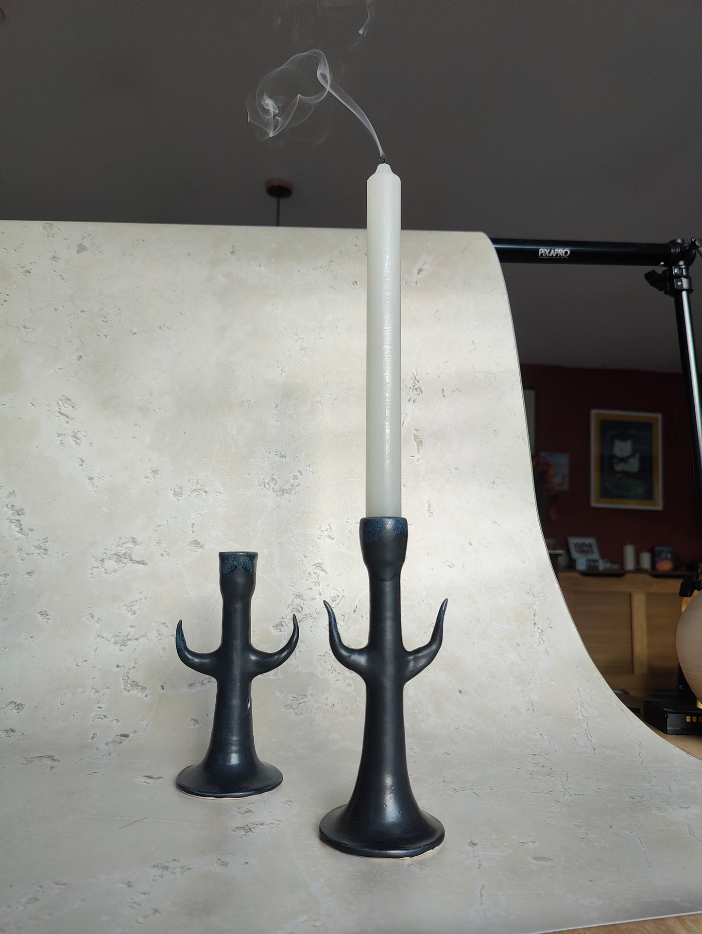 Candlestick, matte black