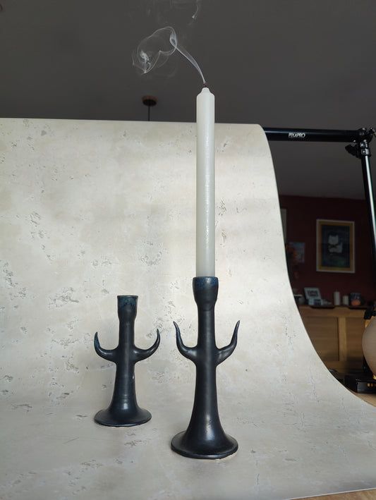Candlestick, matte black